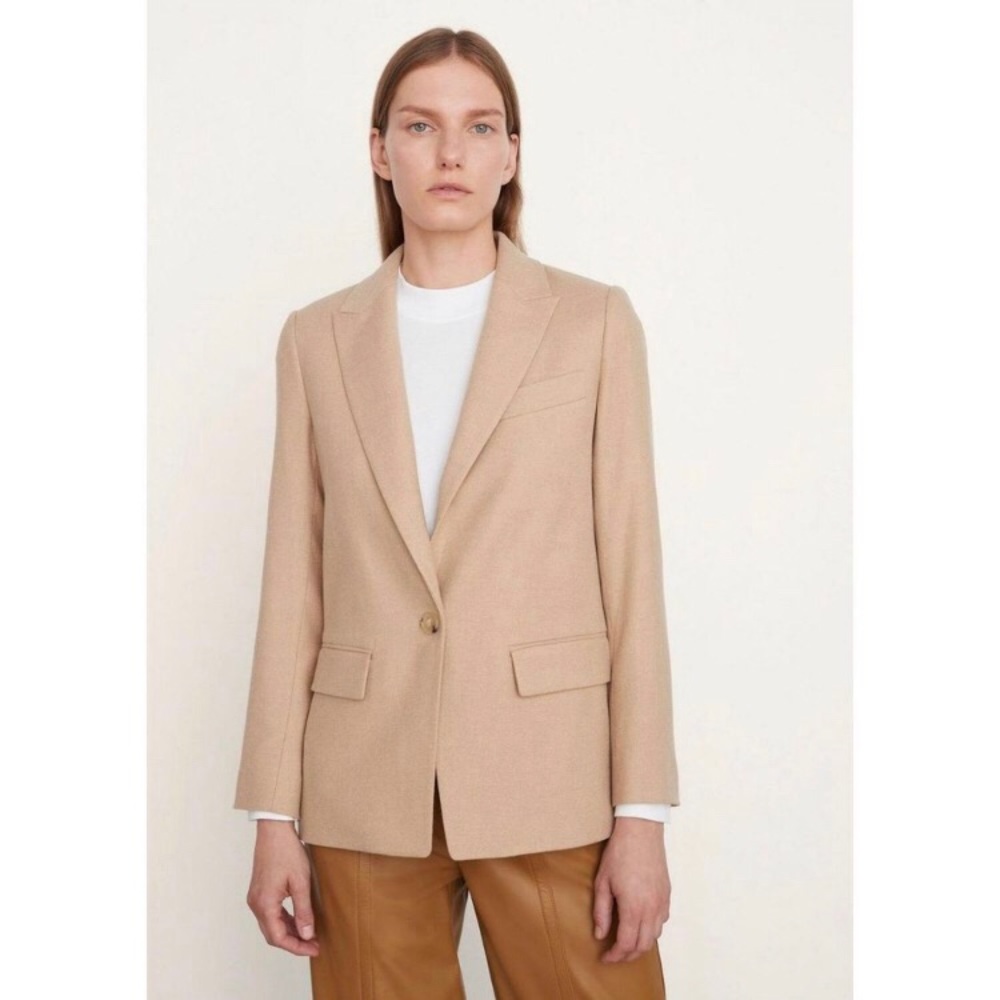 nwot Vince wool blend boyfriend blazer Pale nut 2 38” ptp oversized
